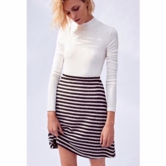 Anthropologie Maeve  Mod Striped Knit Skirt 2 - Picture 1 of 4